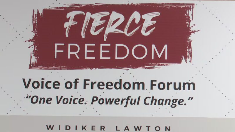 Epstein survivor speaks at Voice of Freedom Forum