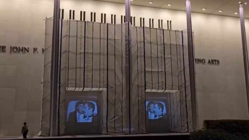 Kennedy Center being used as projector screen for Trump and Epstein videos