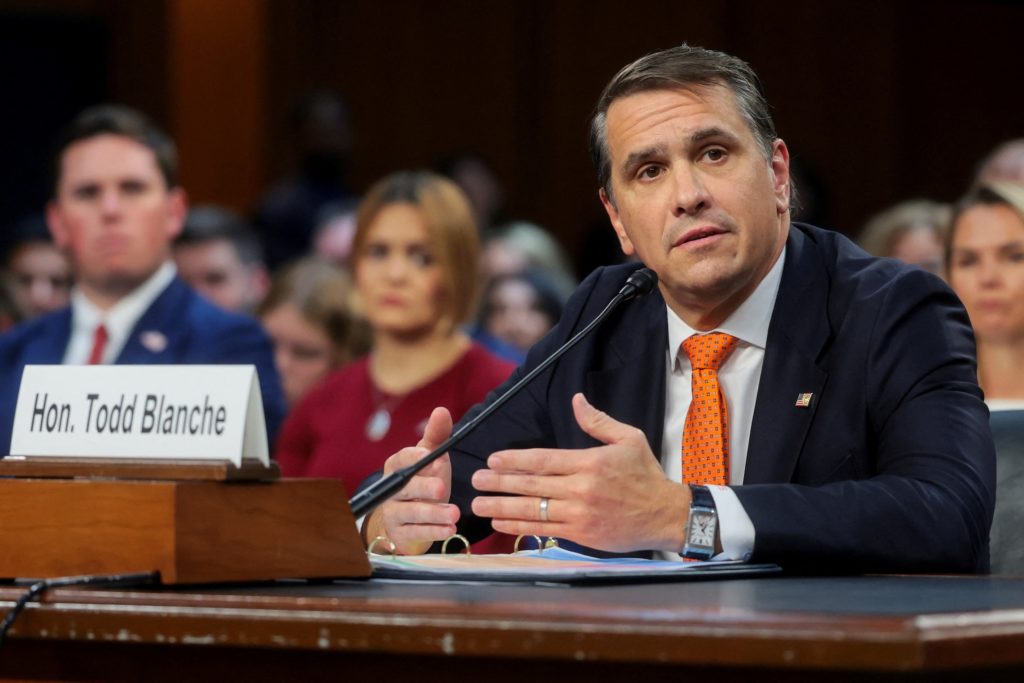 Senators question Blanche on Trump loyalty, Jan. 6 cases and Epstein files